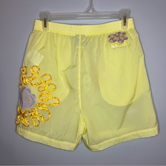 Nike Sportswear Project Uphoria Woven Daisy Yellow Sheer Nylon Shorts Size Small - Picture 11 of 16
